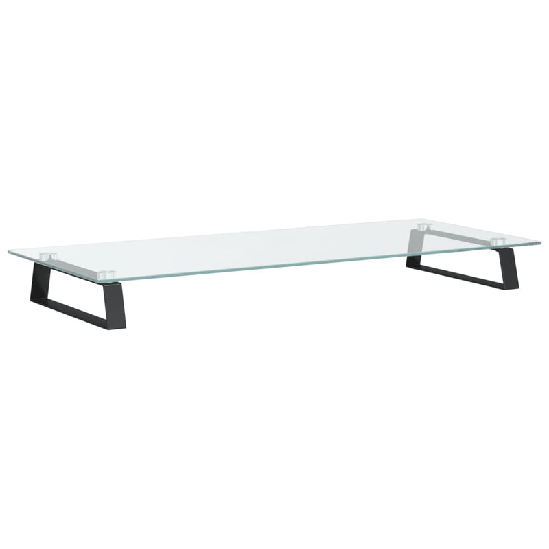 Monitor Stand Black 80x35x8 cm Tempered Glass and Metal