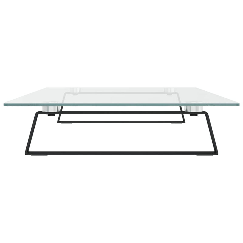 Monitor Stand Black 80x35x8 cm Tempered Glass and Metal