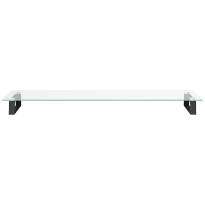 Monitor Stand Black 100x35x8 cm Tempered Glass and Metal