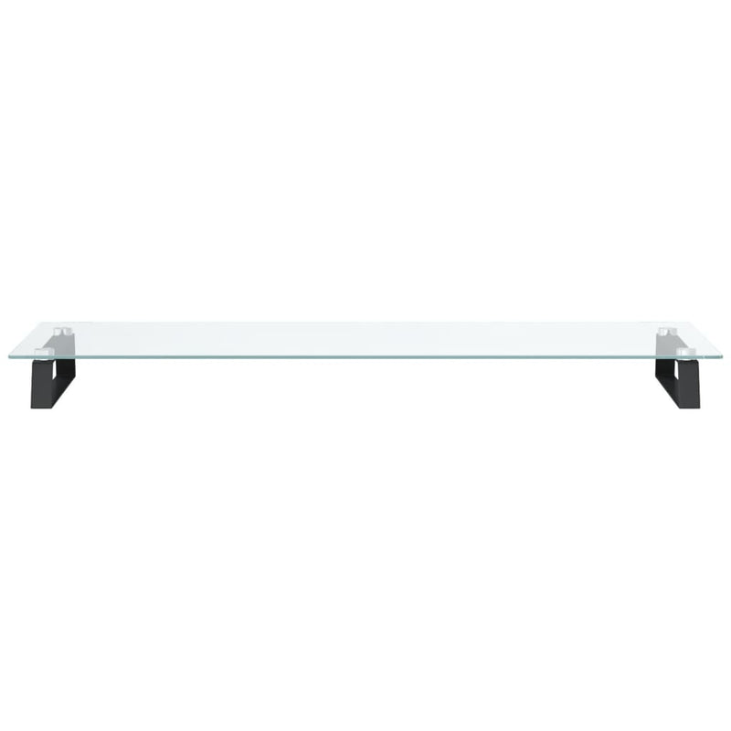 Monitor Stand Black 100x35x8 cm Tempered Glass and Metal