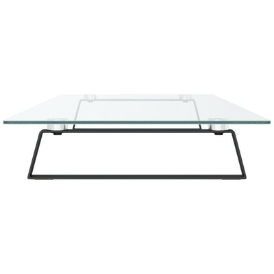 Monitor Stand Black 100x35x8 cm Tempered Glass and Metal