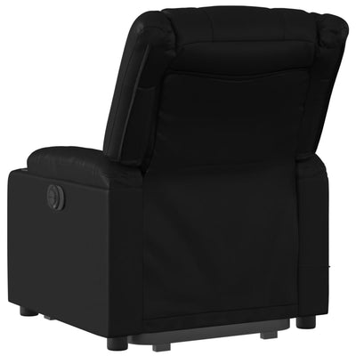 Electric Massage Recliner Chair Black Faux Leather