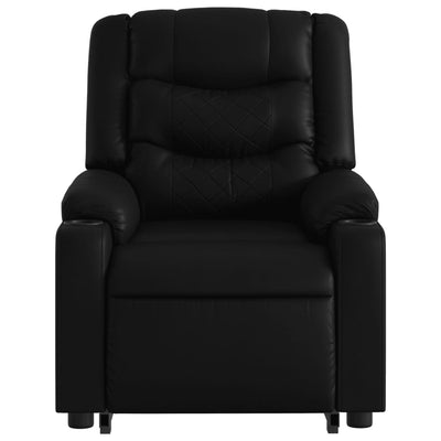 Electric Massage Recliner Chair Black Faux Leather