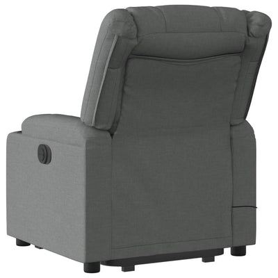 Stand up Massage Recliner Chair Dark Grey Fabric