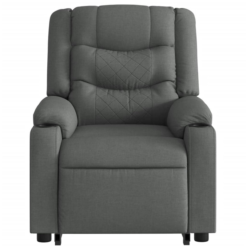 Stand up Massage Recliner Chair Dark Grey Fabric