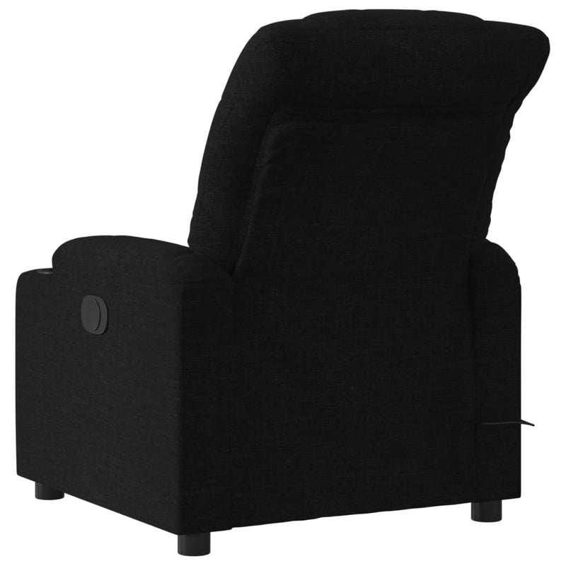 Electric Massage Recliner Chair Black Fabric