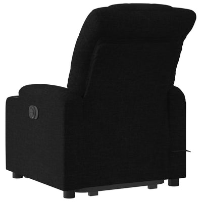 Stand up Massage Recliner Chair Black Fabric