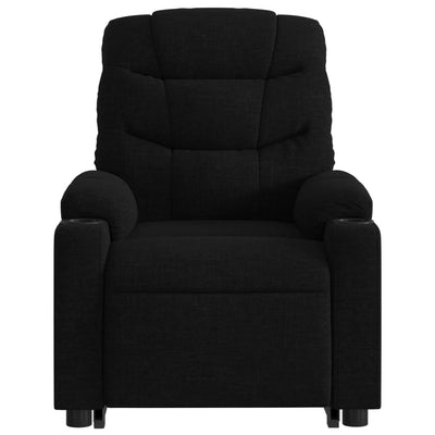 Stand up Massage Recliner Chair Black Fabric