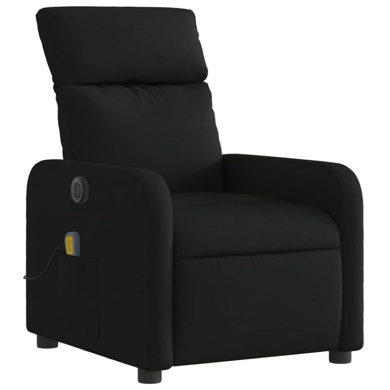 Electric Massage Recliner Chair Black Fabric