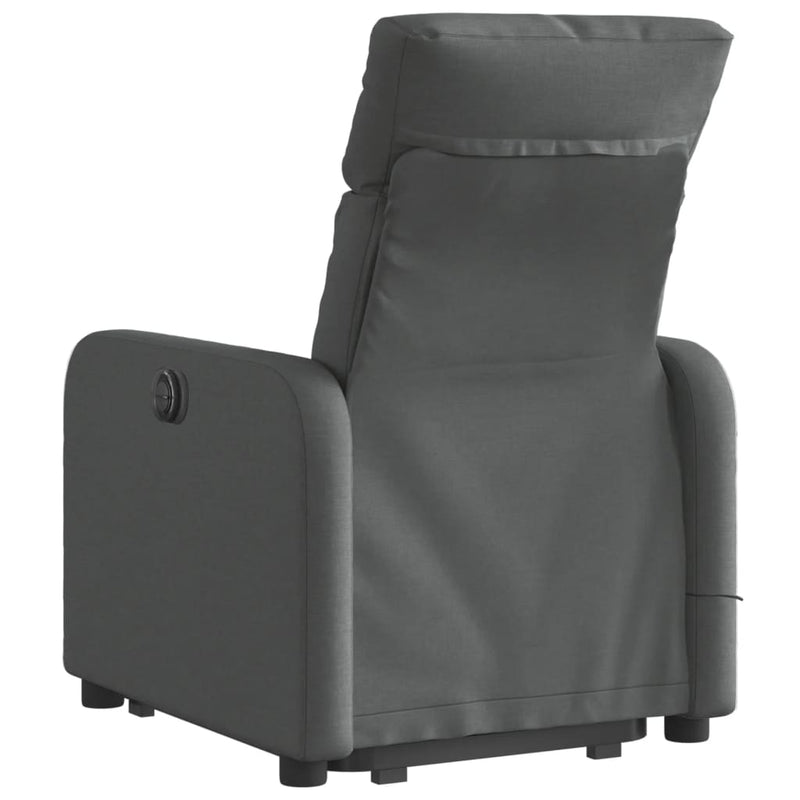 Electric Stand up Massage Recliner Chair Dark Grey Fabric