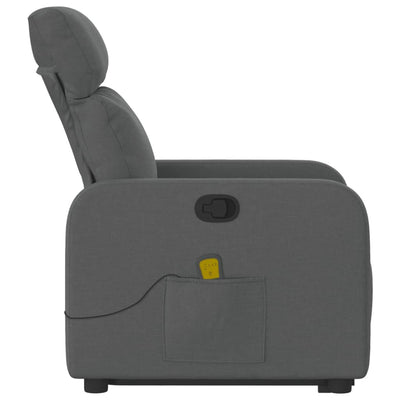 Electric Stand up Massage Recliner Chair Dark Grey Fabric