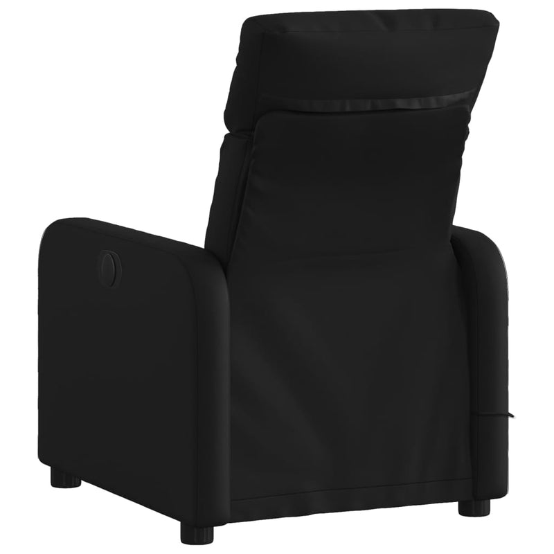 Massage Recliner Chair Black Faux Leather