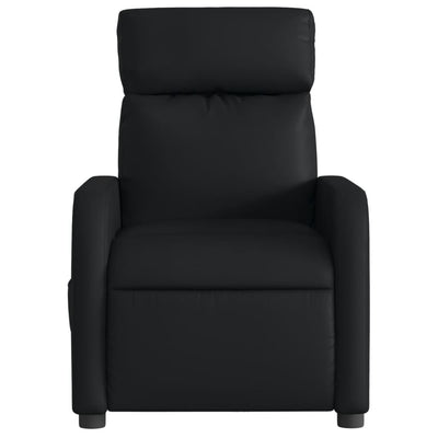 Electric Massage Recliner Chair Black Faux Leather