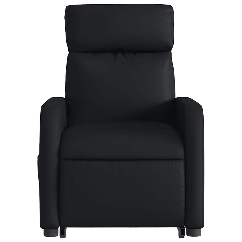 Stand up Massage Recliner Chair Black Faux Leather