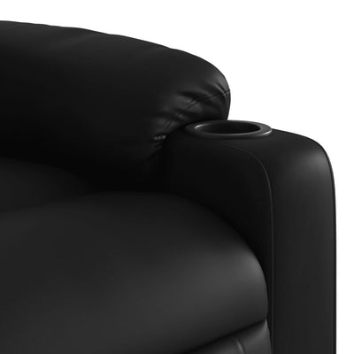 Massage Recliner Chair Black Faux Leather