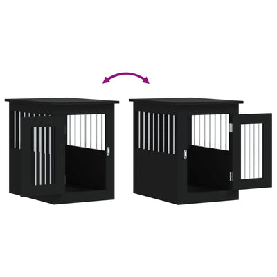 Dog Crate Furniture Black 45x62x59 cm Engineered Wood