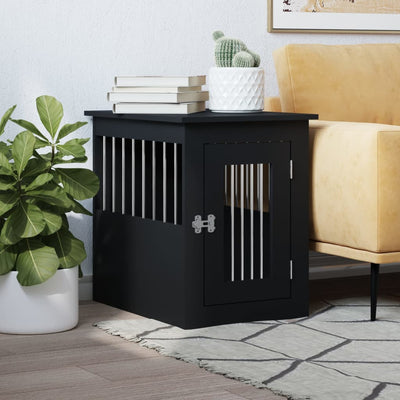 Dog Crate Furniture Black 45x62x59 cm Engineered Wood