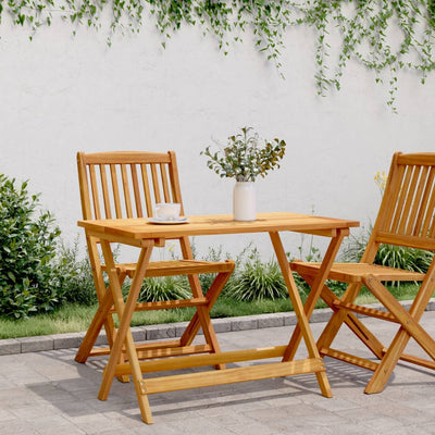 Folding Garden Table 90x52.5x65 cm Solid Wood Acacia