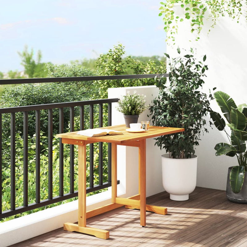 Folding Balcony Table 90x60x72 cm Solid Wood Acacia