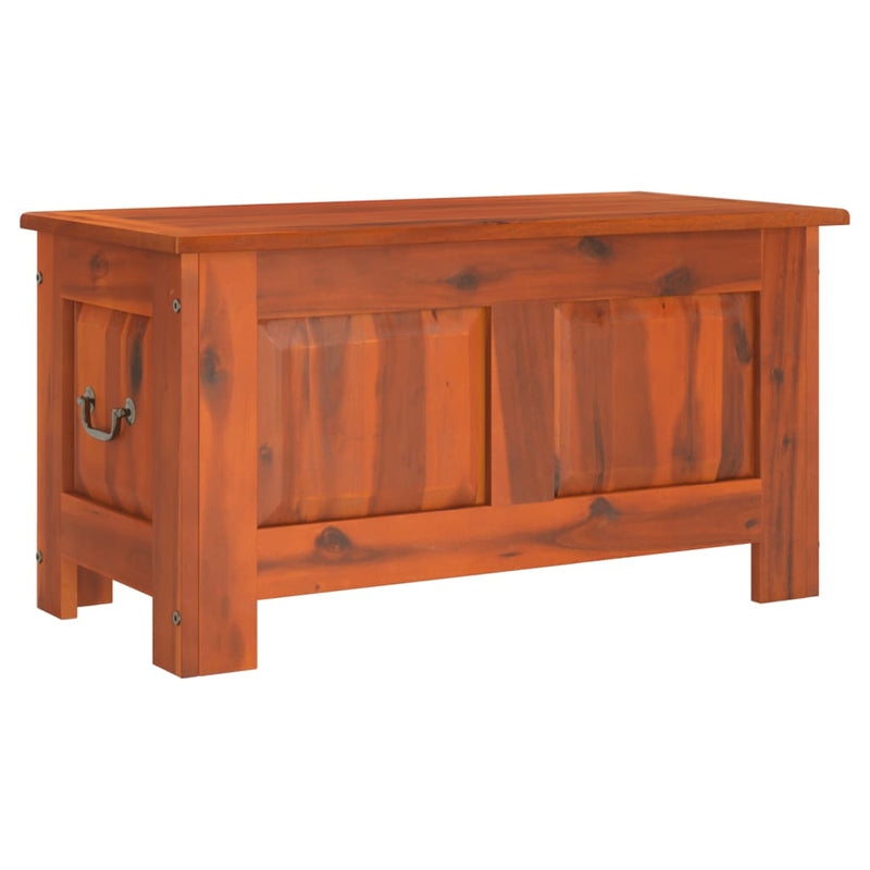 Storage Chest with Lid Brown Solid Wood Acacia