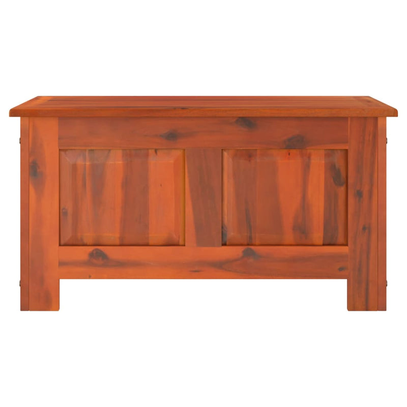 Storage Chest with Lid Brown Solid Wood Acacia