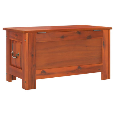 Storage Chest with Lid Brown Solid Wood Acacia