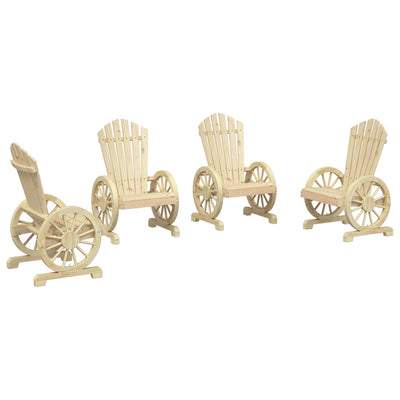 Garden Adirondack Chairs 4 pcs Solid Wood Fir