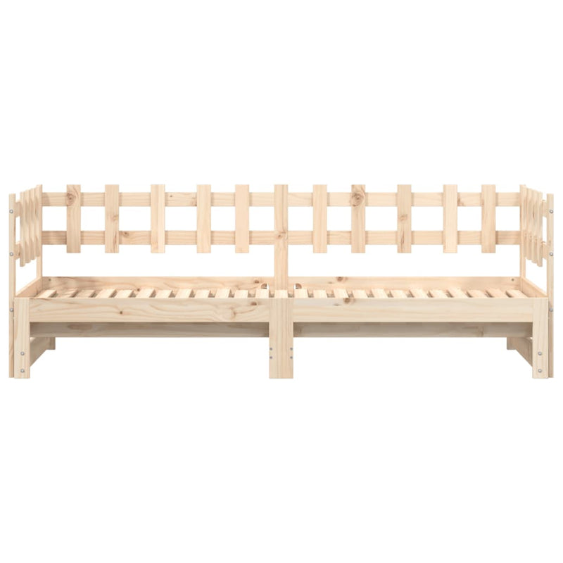 Pull-out Day Bed without Mattress 2x(90x190) cm Solid Wood