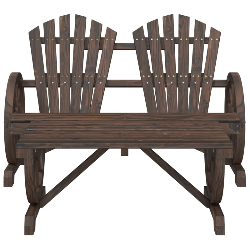 2 Piece Garden Lounge Set Solid Wood Fir