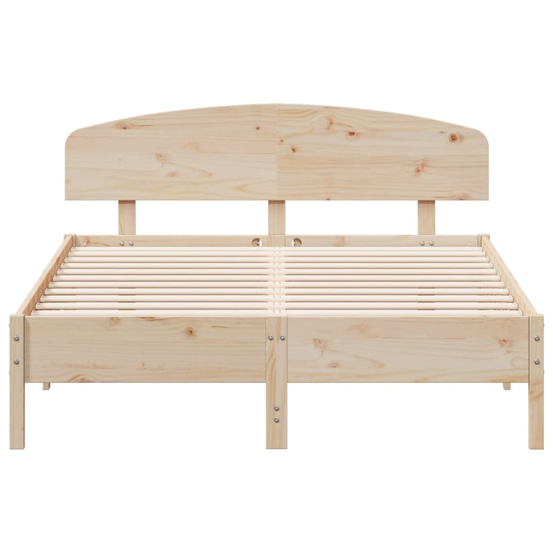 Bed Frame without Mattress 150x200 cm Solid Wood Pine