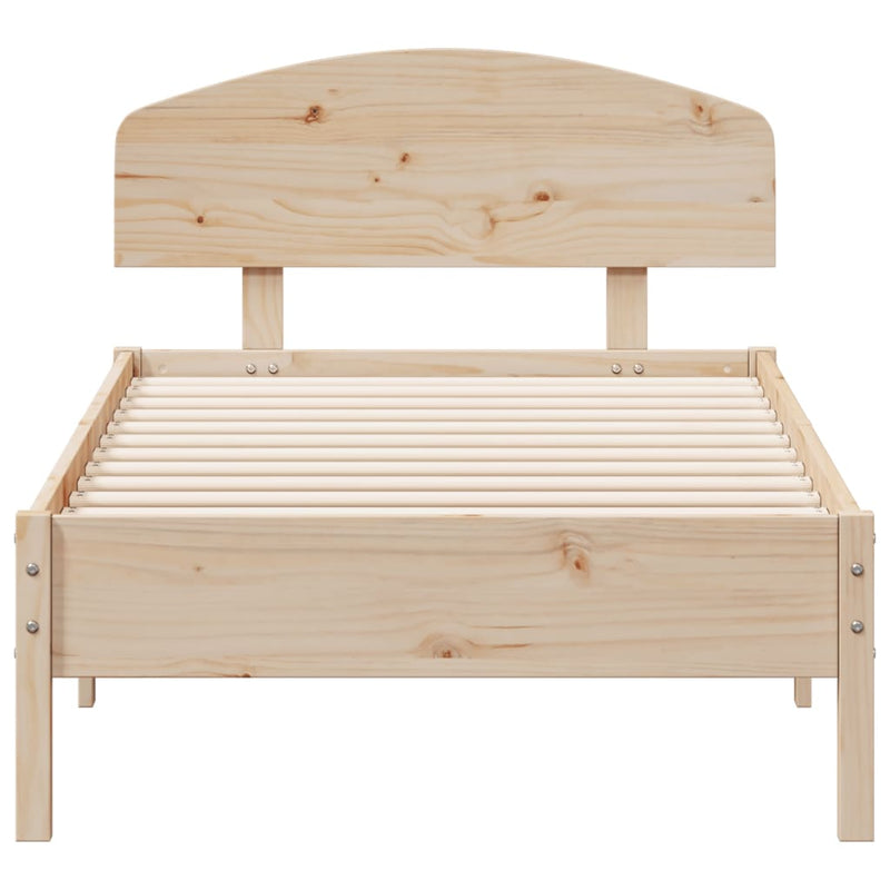 Bed Frame without Mattress 90x190 cm Solid Wood Pine