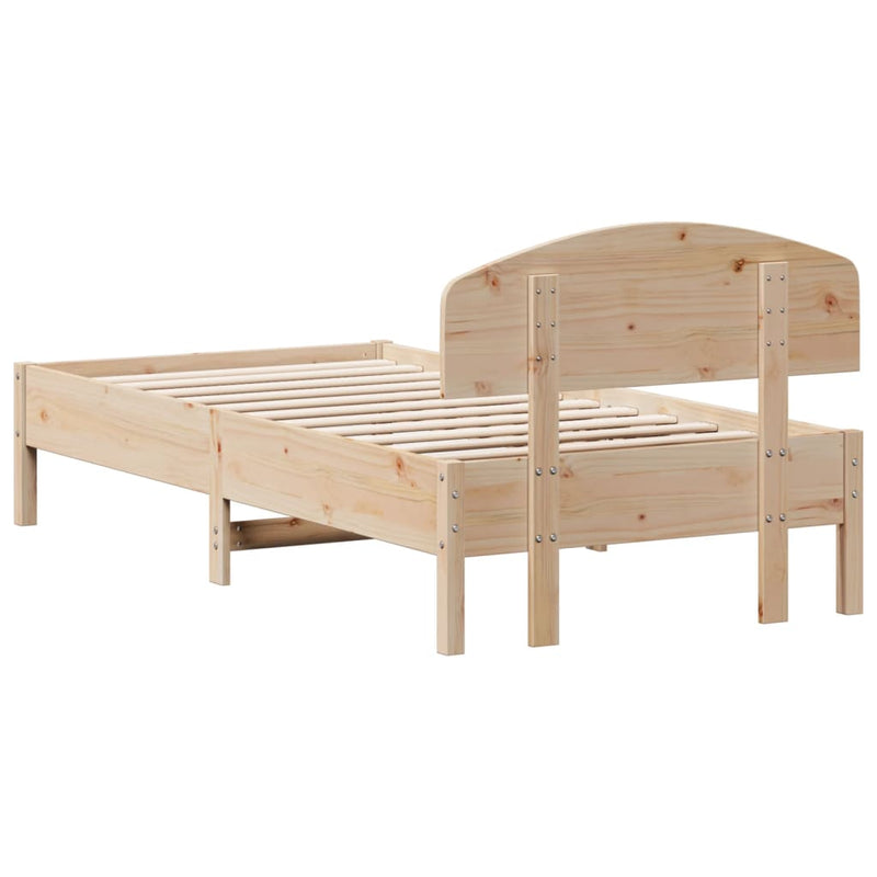 Bed Frame without Mattress 90x190 cm Solid Wood Pine