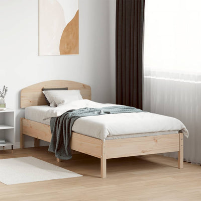 Bed Frame without Mattress 90x190 cm Solid Wood Pine