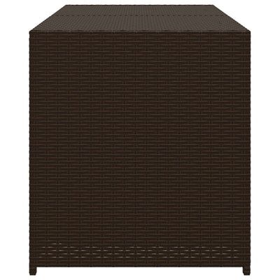 Garden Storage Box Brown 283L Poly Rattan