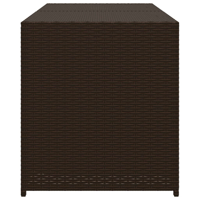 Garden Storage Box Brown 283L Poly Rattan