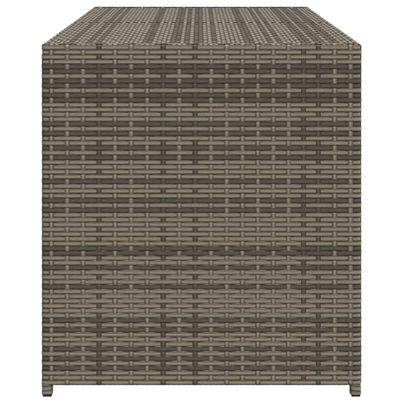 Garden Storage Box Grey 283L Poly Rattan