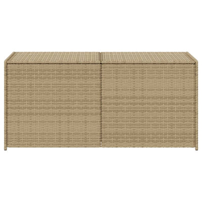 Garden Storage Box Mix Beige 283L Poly Rattan