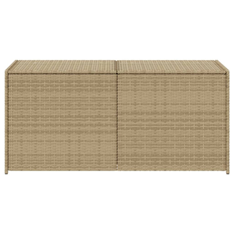 Garden Storage Box Mix Beige 283L Poly Rattan