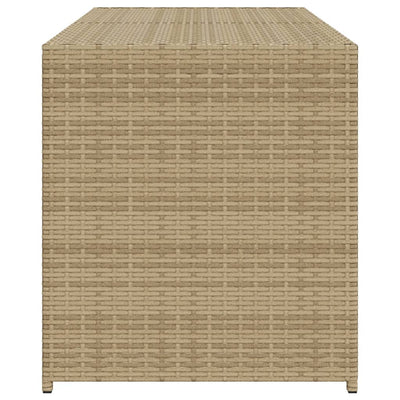 Garden Storage Box Mix Beige 283L Poly Rattan