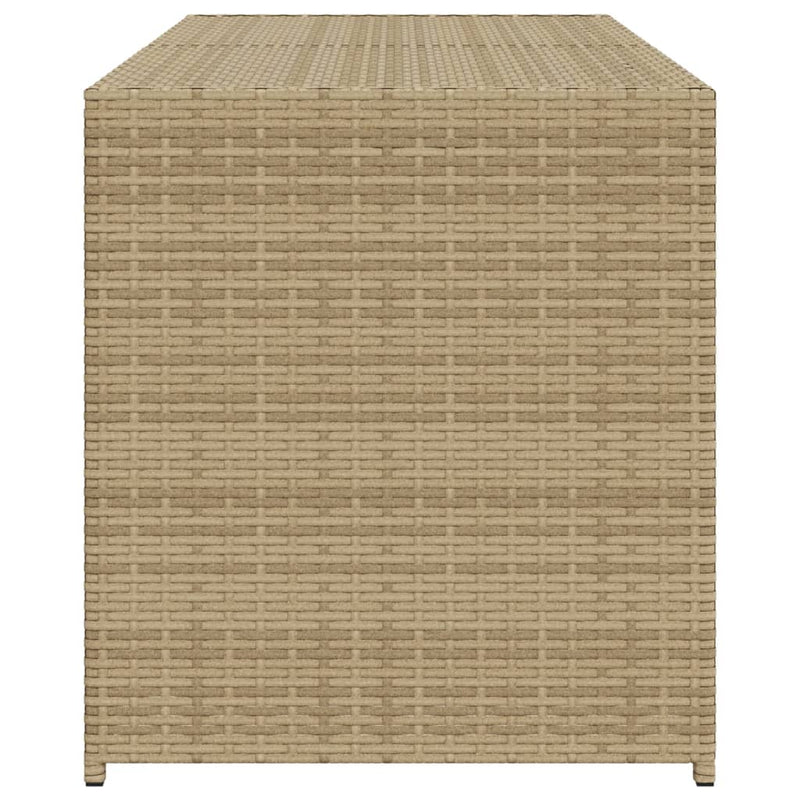 Garden Storage Box Mix Beige 283L Poly Rattan