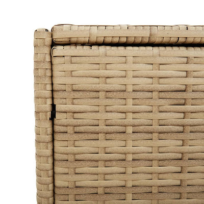 Garden Storage Box Mix Beige 283L Poly Rattan