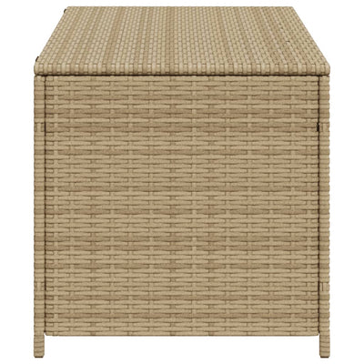 Garden Storage Box Mix Beige 190L Poly Rattan