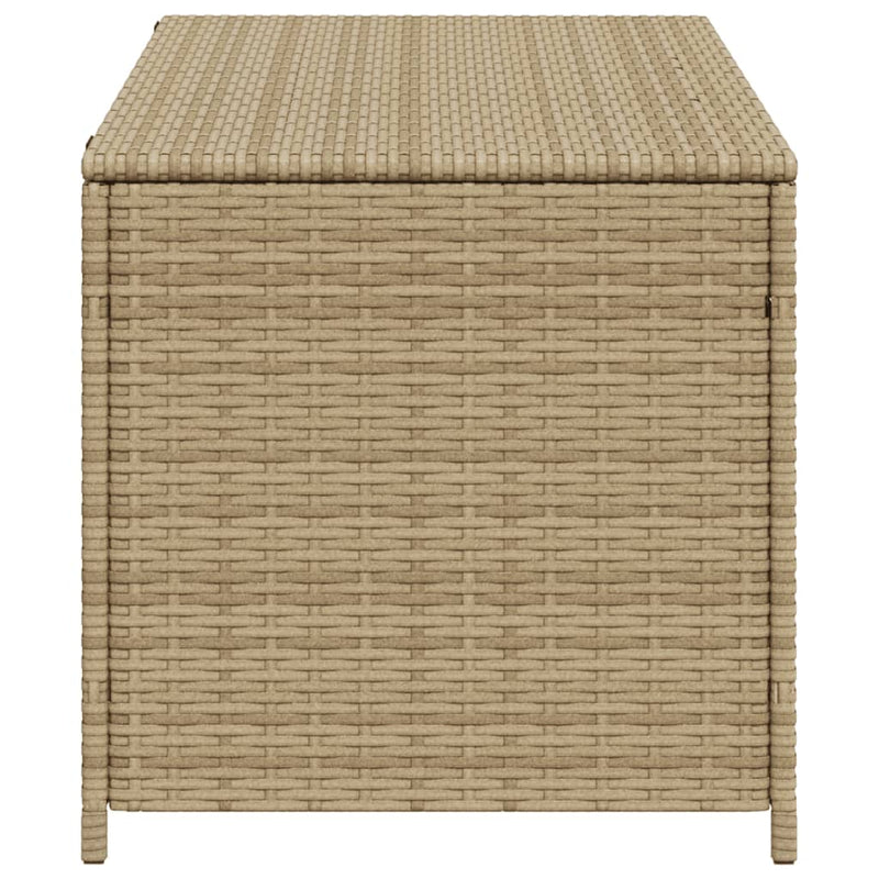 Garden Storage Box Mix Beige 190L Poly Rattan