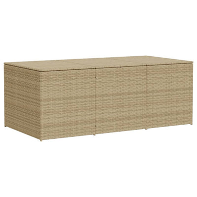 Garden Storage Box Mix Beige 984L Poly Rattan