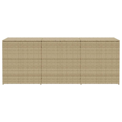 Garden Storage Box Mix Beige 984L Poly Rattan