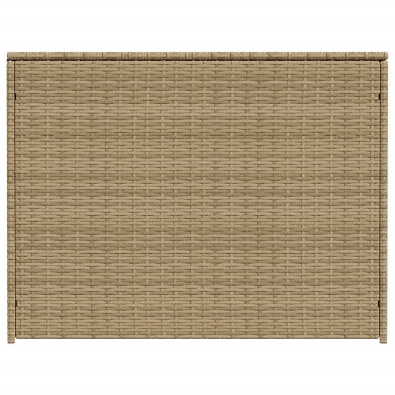 Garden Storage Box Mix Beige 984L Poly Rattan