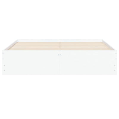 Bed Frame with Drawers without Mattress White 150x200 cm