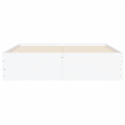 Bed Frame with Drawers without Mattress White 135x190 cm