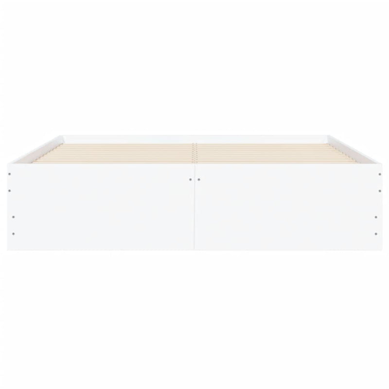 Bed Frame with Drawers without Mattress White 135x190 cm