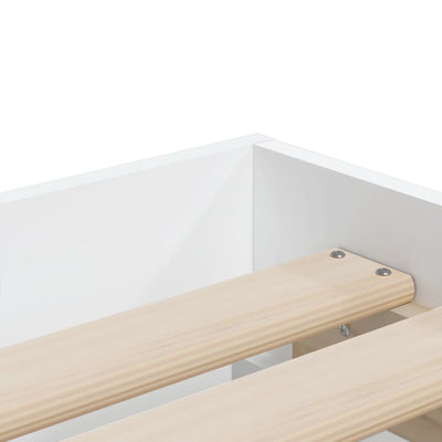 Bed Frame with Drawers without Mattress White 90x190 cm